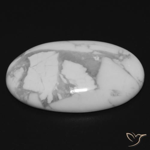 Howlita Branco acinzentado Natural 16.11ct, oval, Opaco
