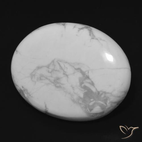 Howlita Branco acinzentado Natural 23.66ct, oval, Opaco