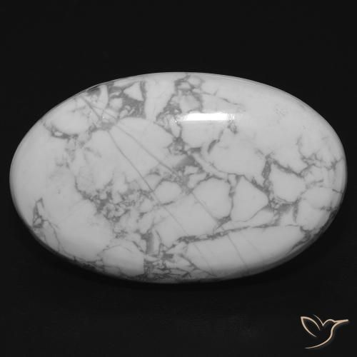 27.16ct Natural Branco acinzentado Howlita, oval, Opaco