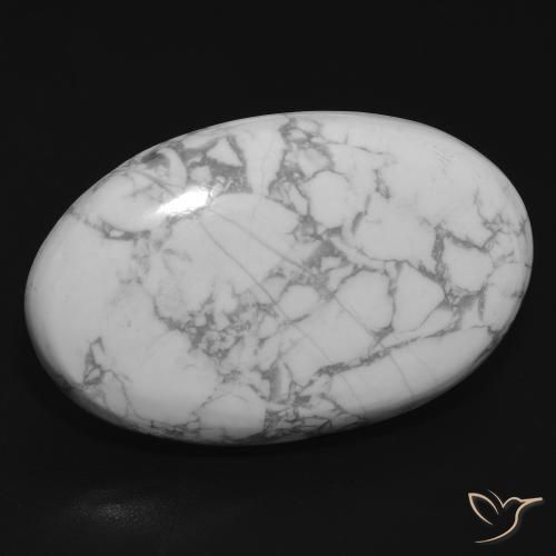 Howlita Branco acinzentado Natural 27.16ct, oval, Opaco