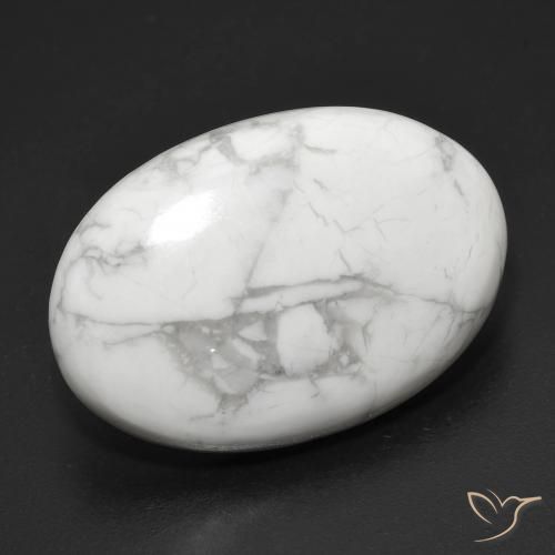 23.22ct Natural Branco acinzentado Howlita, oval, Opaco