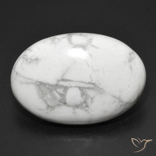 Howlita Branco acinzentado Natural 23.22ct, oval, Opaco