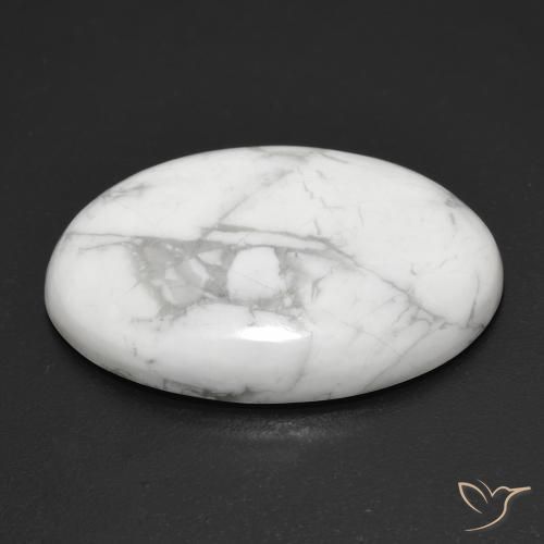 Howlita Branco acinzentado Natural 23.22ct, oval, Opaco