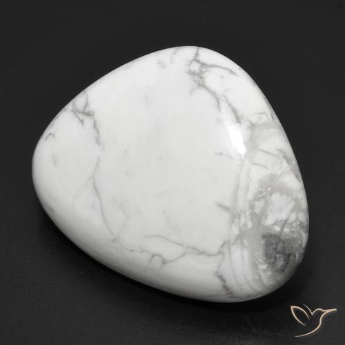 Howlita Branco acinzentado Natural 20.54ct, Chique, Opaco