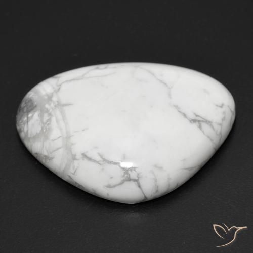 Howlita Branco acinzentado Natural 20.54ct, Chique, Opaco