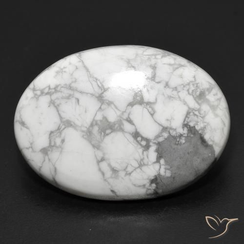19.91ct Natural Branco acinzentado Howlita, oval, Opaco