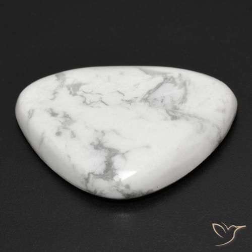 Howlita Branco acinzentado Natural 21.52ct, Chique, Opaco