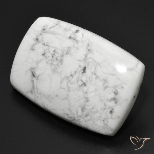 Howlita Branco acinzentado Natural 29.75ct, Almofada, Opaco