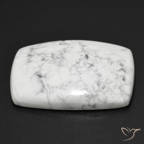 Howlita Branco acinzentado Natural 29.75ct, Almofada, Opaco