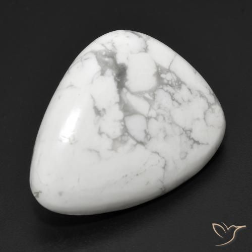 Howlita Branco acinzentado Natural 19.85ct, Chique, Opaco