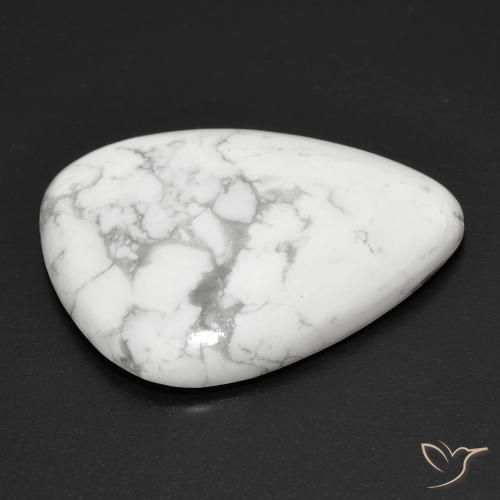 Howlita Branco acinzentado Natural 19.85ct, Chique, Opaco