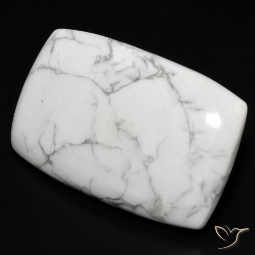 Howlita Branco acinzentado Natural 27.68ct, Almofada, Opaco