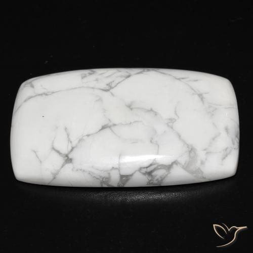 Howlita Branco acinzentado Natural 27.68ct, Almofada, Opaco
