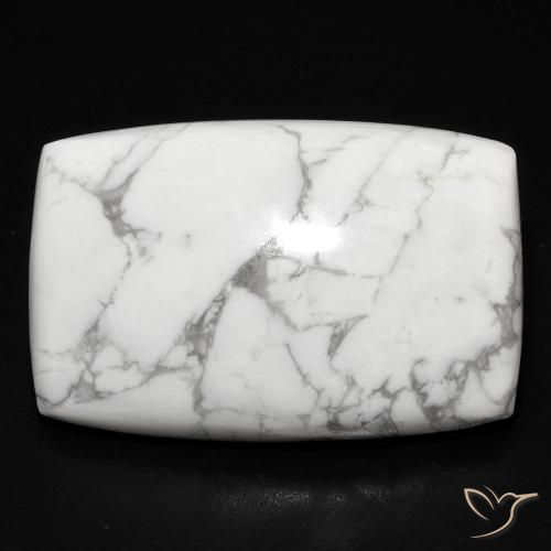 26.78ct Natural Branco acinzentado Howlita, Almofada, Opaco