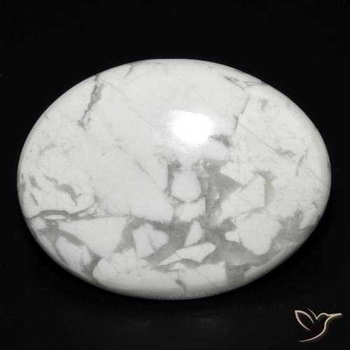 17.91ct Natural Branco acinzentado Howlita, oval, Opaco