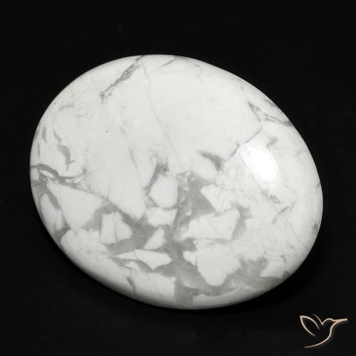 Howlita Branco acinzentado Natural 17.91ct, oval, Opaco