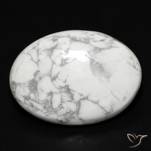 17.45ct Natural Branco acinzentado Howlita, oval, Opaco