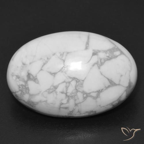 15.19ct Natural Branco multicor Howlita, oval, Opaco
