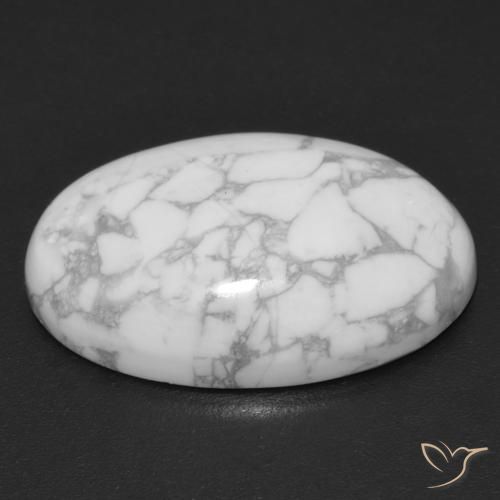 Howlita Branco multicor Natural 15.19ct, oval, Opaco