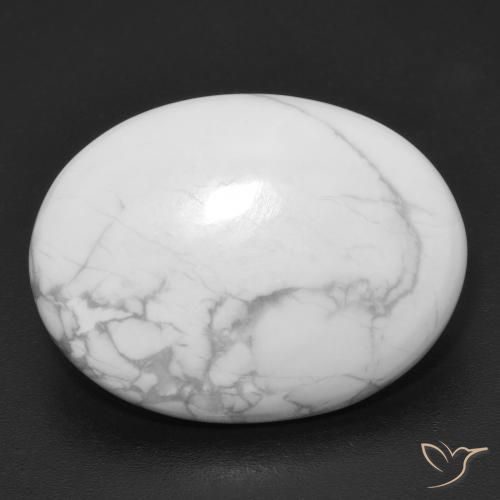 16.38ct Natural Branco acinzentado Howlita, oval, Opaco