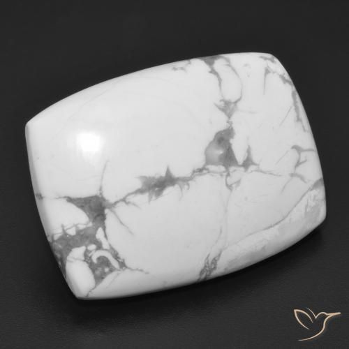 Howlita Branco acinzentado Natural 24.74ct, Almofada, Opaco