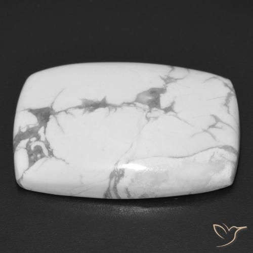 Howlita Branco acinzentado Natural 24.74ct, Almofada, Opaco