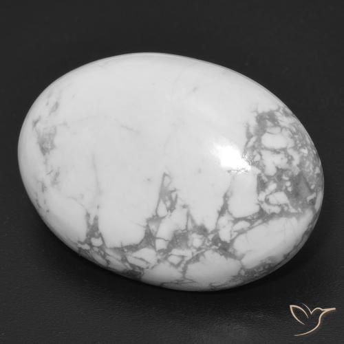 Howlita Branco acinzentado Natural 20.77ct, oval, Opaco