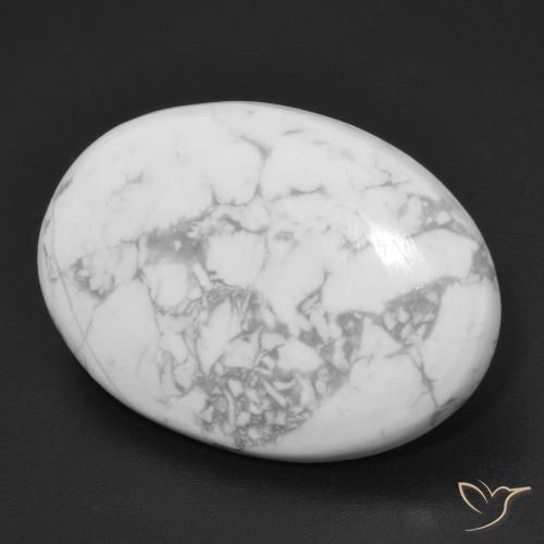Howlita Branco acinzentado Natural 20.46ct, oval, Opaco