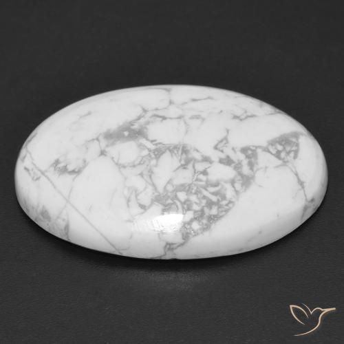Howlita Branco acinzentado Natural 20.46ct, oval, Opaco