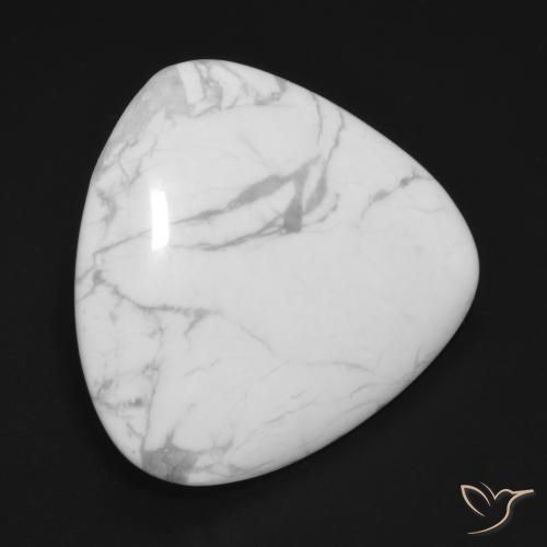 Howlita Branco acinzentado Natural 17.46ct, Chique, Opaco