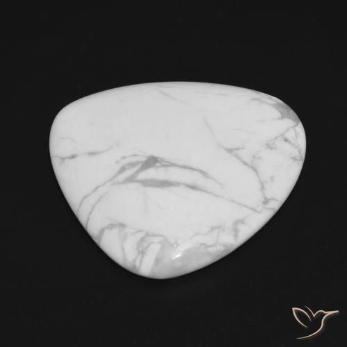 Howlita Branco acinzentado Natural 17.46ct, Chique, Opaco