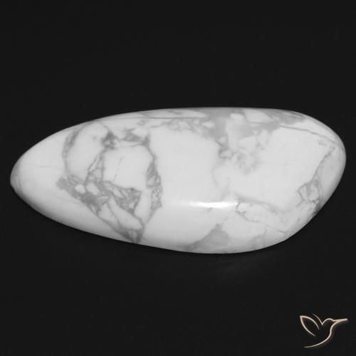 Howlita Branco acinzentado Natural 19.50ct, Chique, Opaco