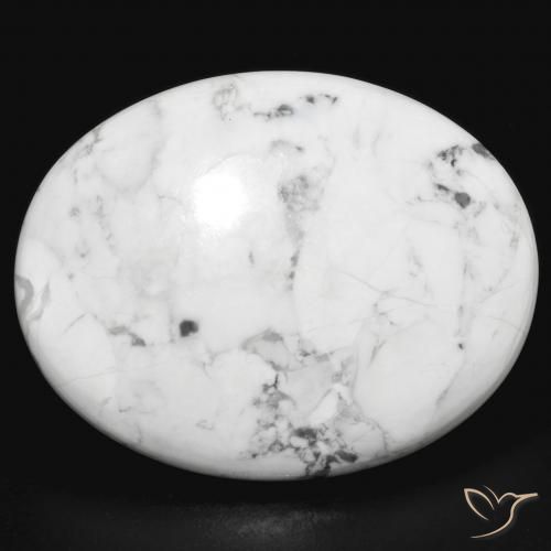 25.68ct Natural Branco acinzentado Howlita, oval, Opaco
