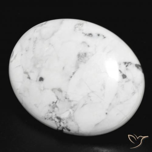Howlita Branco acinzentado Natural 25.68ct, oval, Opaco