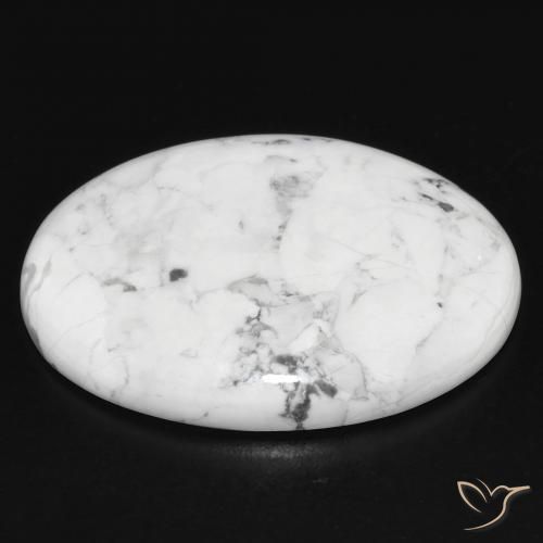 Howlita Branco acinzentado Natural 25.68ct, oval, Opaco