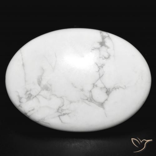 30.49ct Natural Branco acinzentado Howlita, oval, Opaco