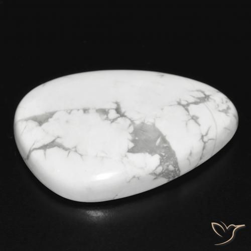 Howlita Branco acinzentado Natural 31.63ct, Chique, Opaco