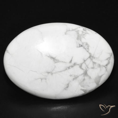 31.08ct Natural Branco acinzentado Howlita, oval, Opaco