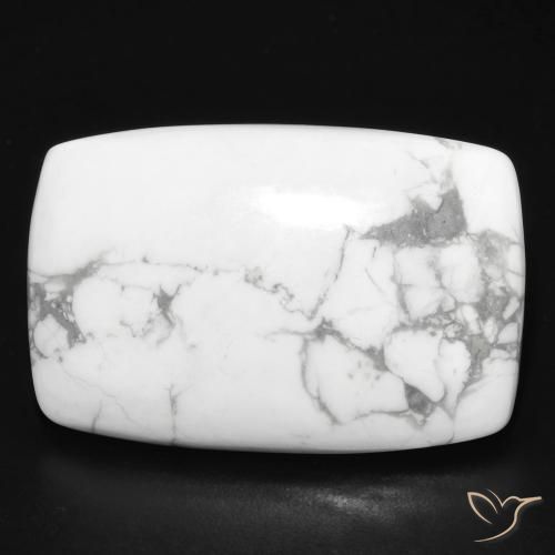 23.93ct Natural Branco acinzentado Howlita, Almofada, Opaco