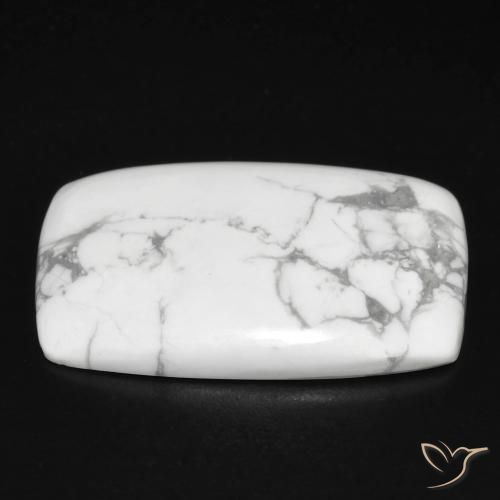 Howlita Branco acinzentado Natural 23.93ct, Almofada, Opaco