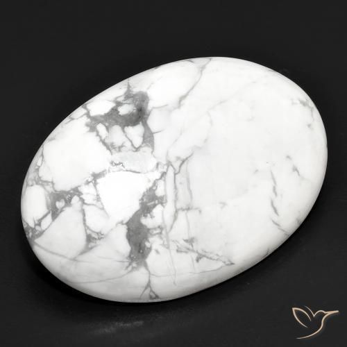 Howlita Branco acinzentado Natural 25.08ct, oval, Opaco