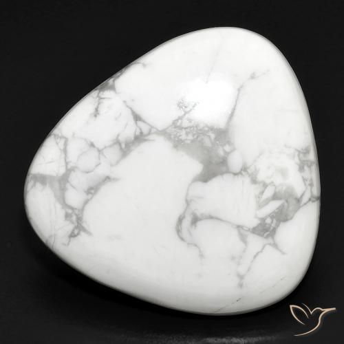27.72ct Natural Branco acinzentado Howlita, Trilhão, Opaco