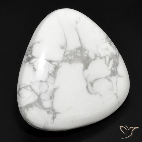 Howlita Branco acinzentado Natural 27.72ct, Trilhão, Opaco