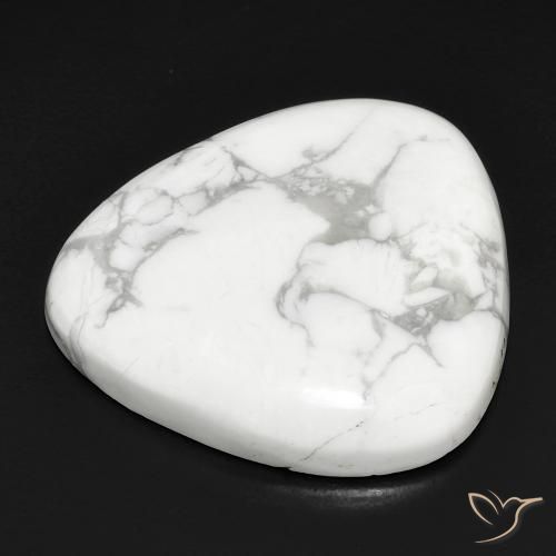 Howlita Branco acinzentado Natural 27.72ct, Trilhão, Opaco