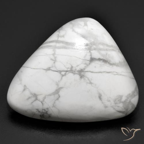 19.84ct Natural Branco acinzentado Howlita, Trilhão, Opaco