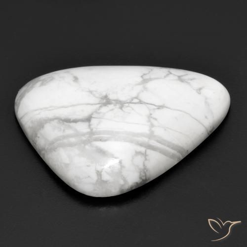 Howlita Branco acinzentado Natural 19.84ct, Trilhão, Opaco