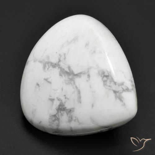 Howlita Branco acinzentado Natural 18.34ct, Formato de pêra, Opaco
