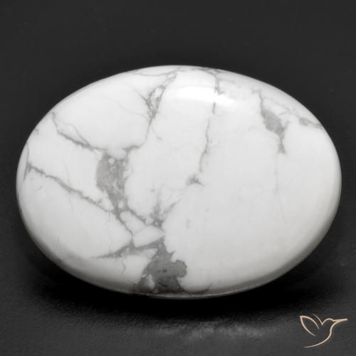 21.31ct Natural Branco acinzentado Howlita, oval, Opaco