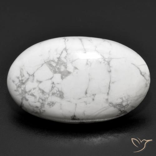 22.76ct Natural Branco acinzentado Howlita, oval, Opaco