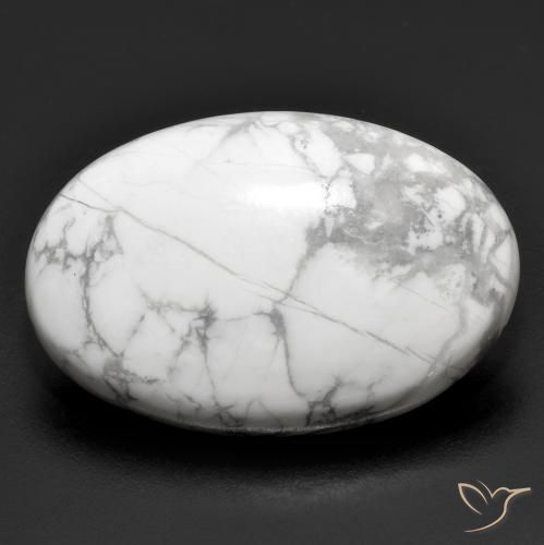 31.05ct Natural Branco acinzentado Howlita, oval, Opaco